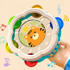 Tambourin coloré adapté aux enfants de 0 à 1 an