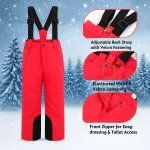 Pantalon de ski enfants, coupe ajustée et protection
