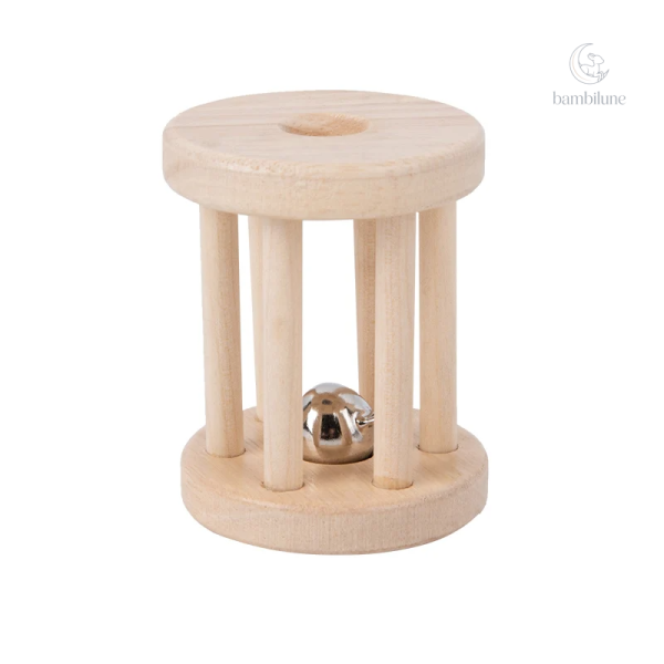 Cage à roulettes en bois pour le plaisir des enfants