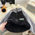 Vêtement d'hiver pour enfants, cardigan en laine d'agneau