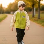 Cardigan pour enfants, laine d'agneau, design tendance