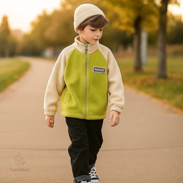 Cardigan pour enfants, laine d'agneau, design tendance