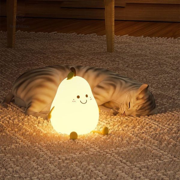 Jouet lumineux pour tout-petits, veilleuse en forme de poire