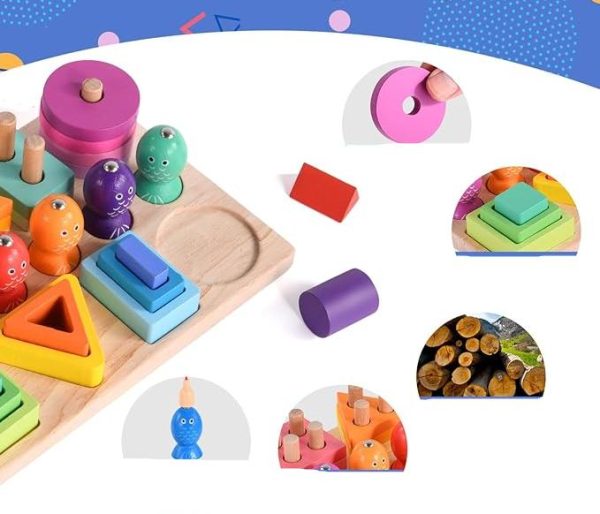 Pêche colorée : jouet éducatif pour enfants de 5 à 6 ans