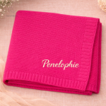 Blanket en coton avec personnalisation brodée