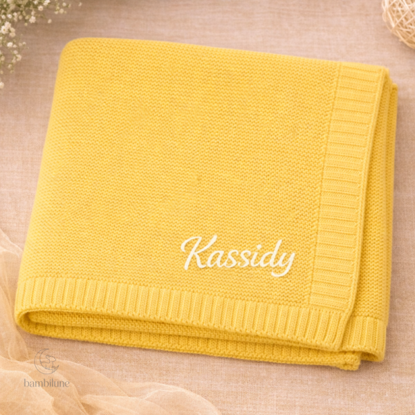 Douce couverture personnalisée pour naissance
