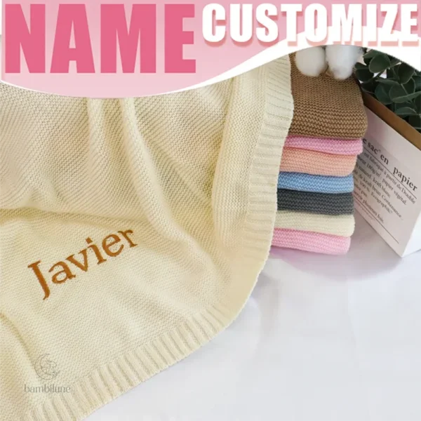 Douce couverture brodée pour un cadeau unique