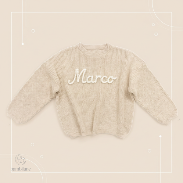 Pull bébé avec design unique et prénom