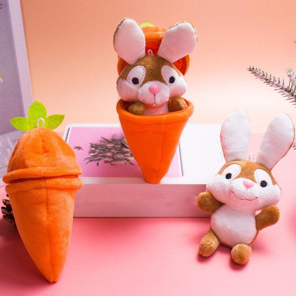 Lapin en peluche doux avec carotte, cadeau unique