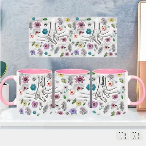 Personalized Kids Name Mug pour la fête des Mères