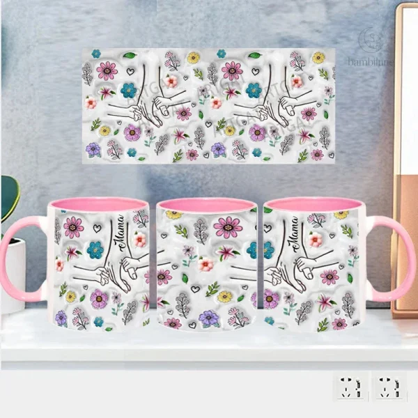 Personalized Kids Name Mug pour la fête des Mères