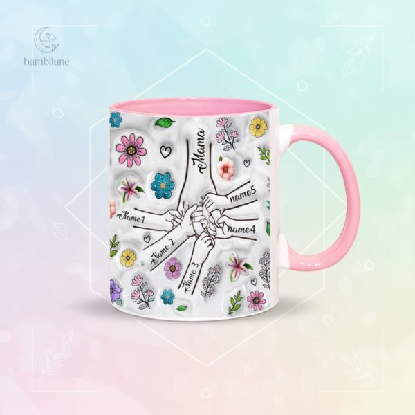 Tasse avec nom d'enfant, surprise pour maman