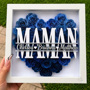 Cadeau unique : Rose Shadow Box personnalisée