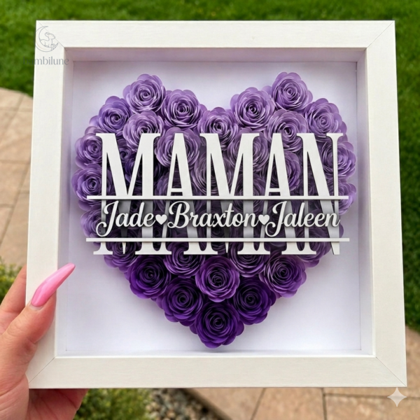 Boîte à ombres avec roses pour un cadeau mémorable
