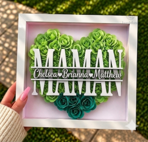 Roses en ombre : cadeau personnalisé pour maman