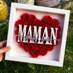 Cadeau spécial fête des Mères : Rose Shadow Box