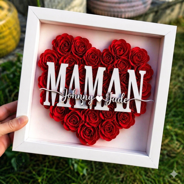 Cadeau spécial fête des Mères : Rose Shadow Box