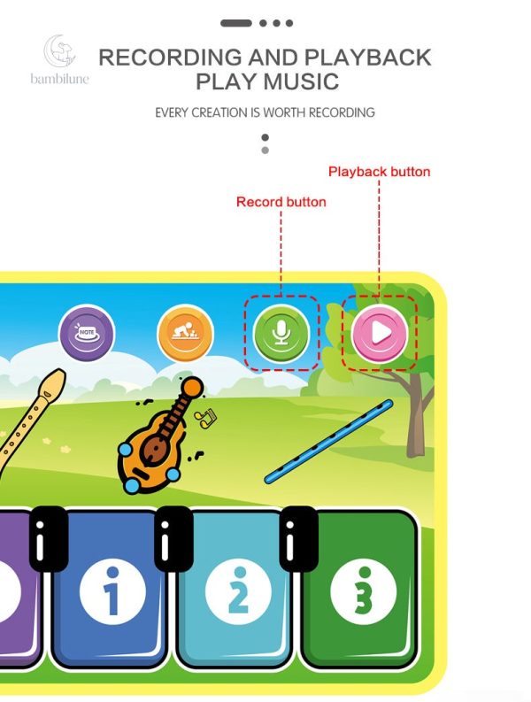 Piano mat éducatif pour éveil des sens