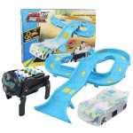 Piste de voiture robot avec chien pour des courses amusantes
