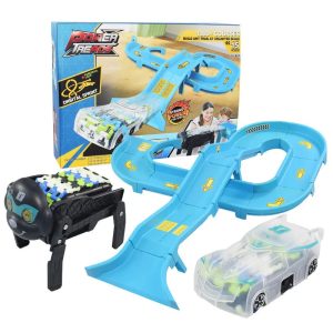 Piste de voiture robot avec chien pour des courses amusantes