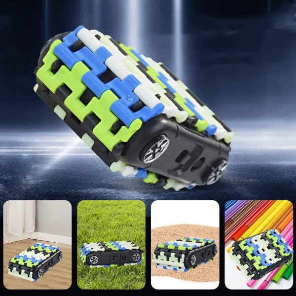 Chien robot accompagnant la course de voitures