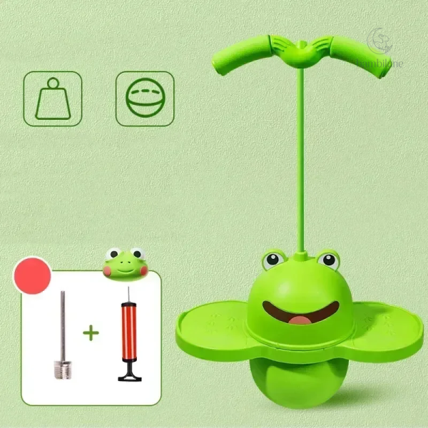 Pogo Stick coloré en forme de grenouille pour les jeunes