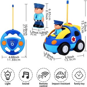 Voiture de police colorée pour le jeu imaginatif