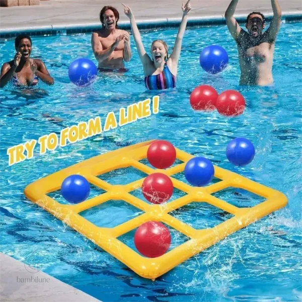 Tic Tac Toe flottant, idéal pour les jeux d'été