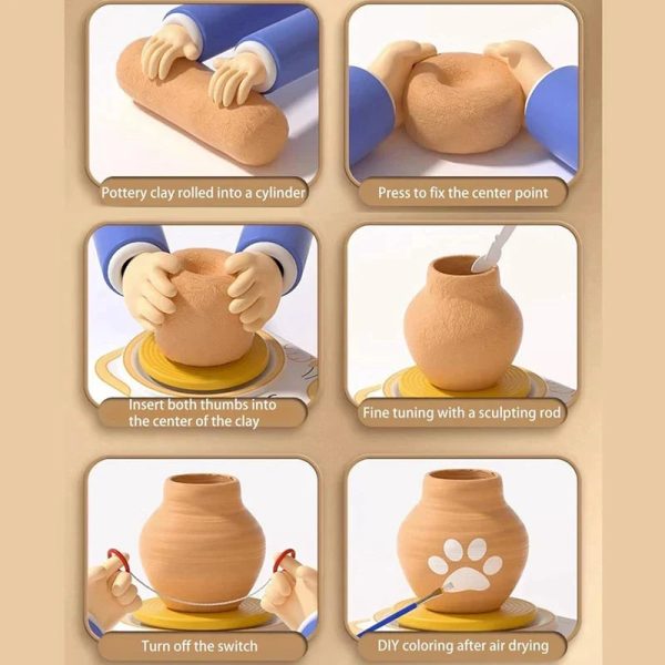 Ensemble de poterie adapté aux jeunes enfants