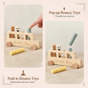 Jouet éducatif en bois pour enfants de 1 à 2 ans