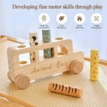 Véhicule en bois Montessori idéal pour les tout-petits