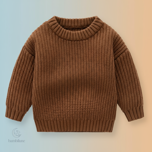 Vêtement pour enfants, pull tricoté solide et stylé