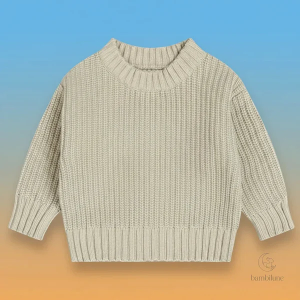Pull tricoté pour enfants, style moderne et douillet