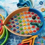 Jeu de coloriage en bois pour développer l'imagination