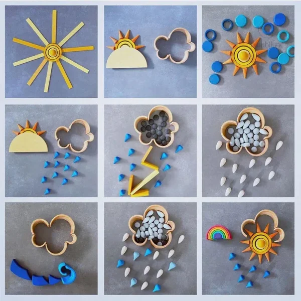 Activité artistique en bois pour les petits enfants