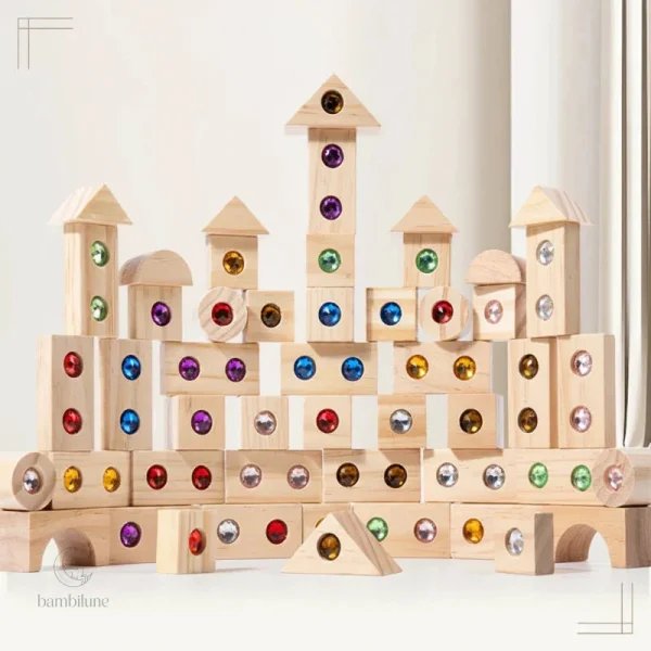 Jeu de blocs colorés pour les tout-petits de 3 à 4 ans