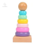 Jouet d'éveil en bois avec couleurs arc-en-ciel