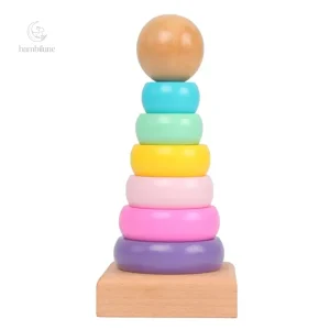 Jouet d'éveil en bois avec couleurs arc-en-ciel