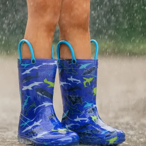 Modèle enfantin de bottes de pluie avec boucle pratique