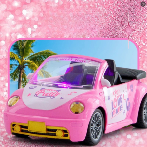 Voiture tout terrain rose pour les jeunes aventuriers