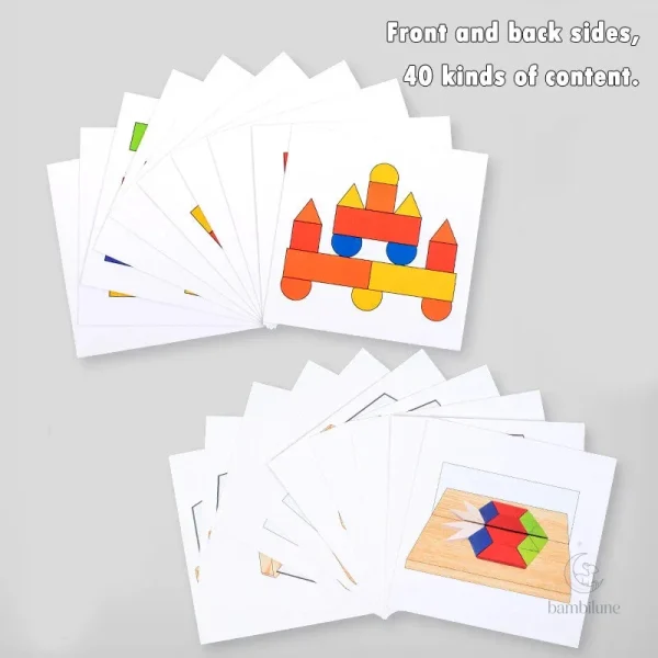 Blocs de puzzle colorés et miroir pour stimuler la créativité
