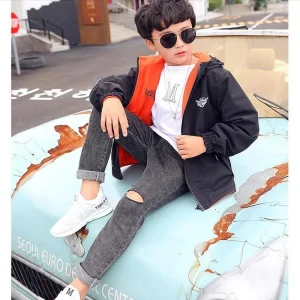 Veste d'automne réversible pour enfants