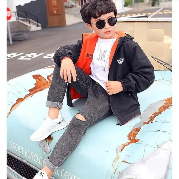 Veste d'automne réversible pour enfants