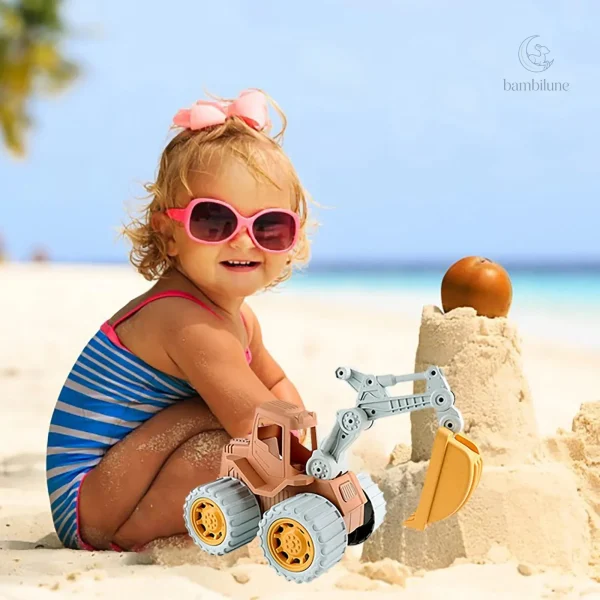 Set de camions pour creuser dans le sable