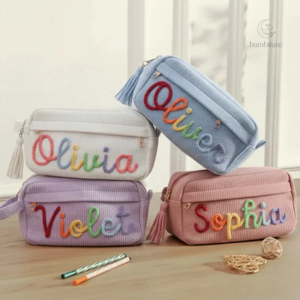 Cadeau personnalisé : trousse pour école et loisirs