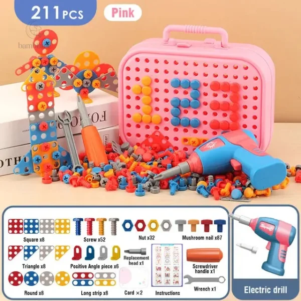 Screw set pour des heures de jeu éducatif et créatif