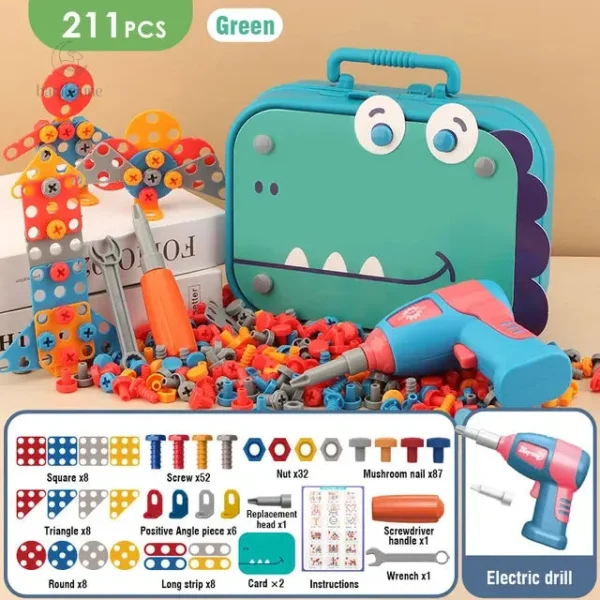 Jeu de construction avec vis pour l'imagination des enfants