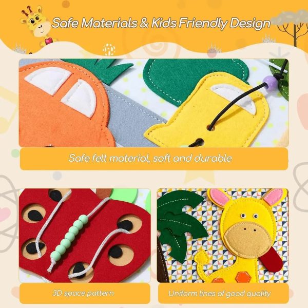Livre tactile sur les animaux pour jeunes enfants