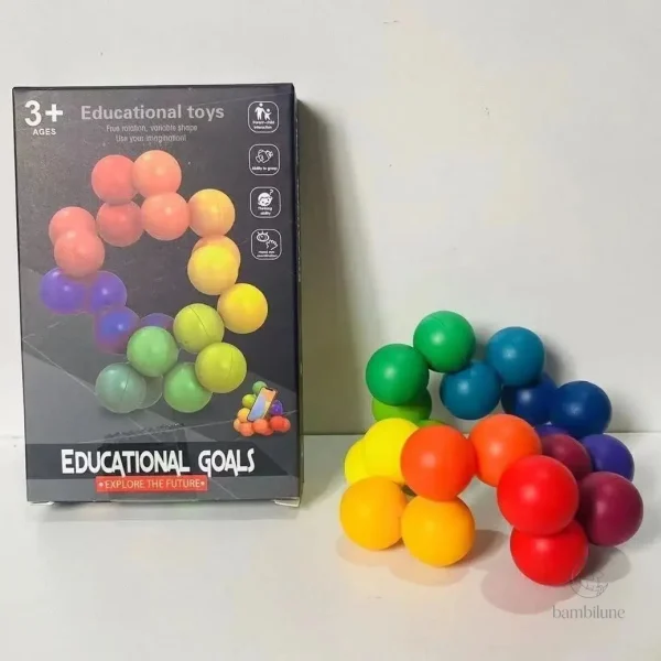 Boules de puzzle colorées pour un jeu amusant et éducatif