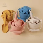Seau de plage en silicone pour enfants de 1 à 2 ans